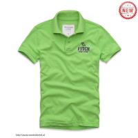 heren abercrombie fitch korte polo t-shirt lichtgroen new york moose logo Overhemd Culture kemze396